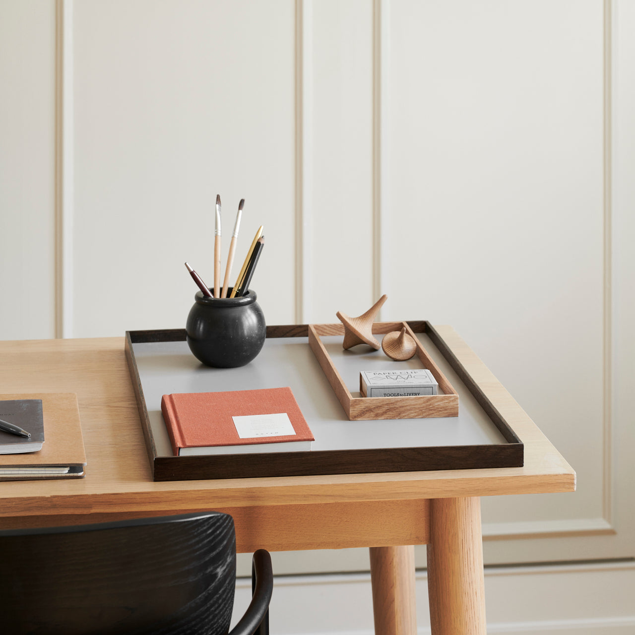 Frame tray small oak/ grey