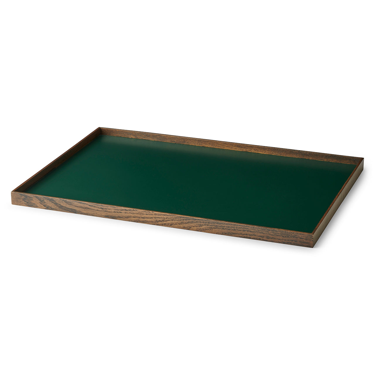 Frame tray large smoked oak/ green