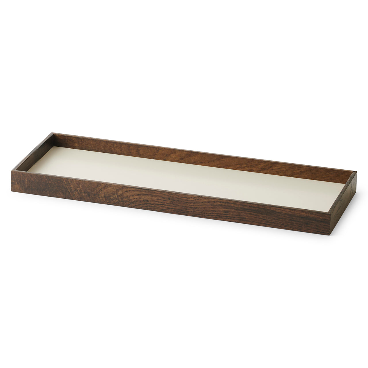 Frame tray small smoked oak/ beige