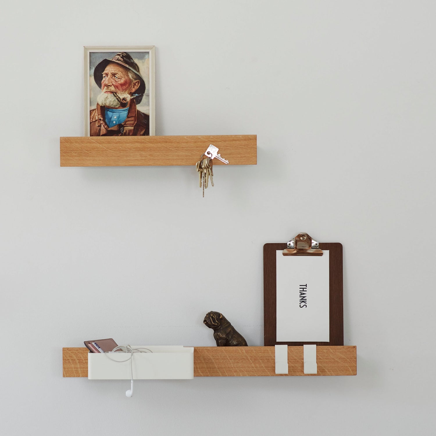 Flex magnetic shelf 40 oak/ white