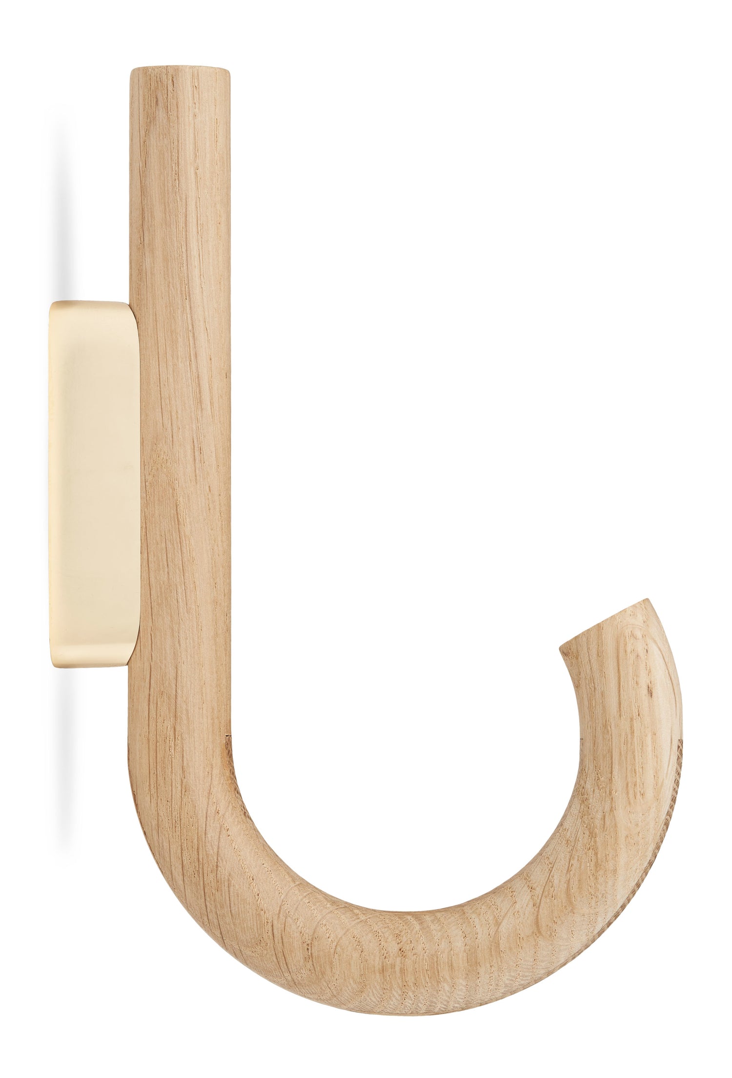Hook oak/ brass