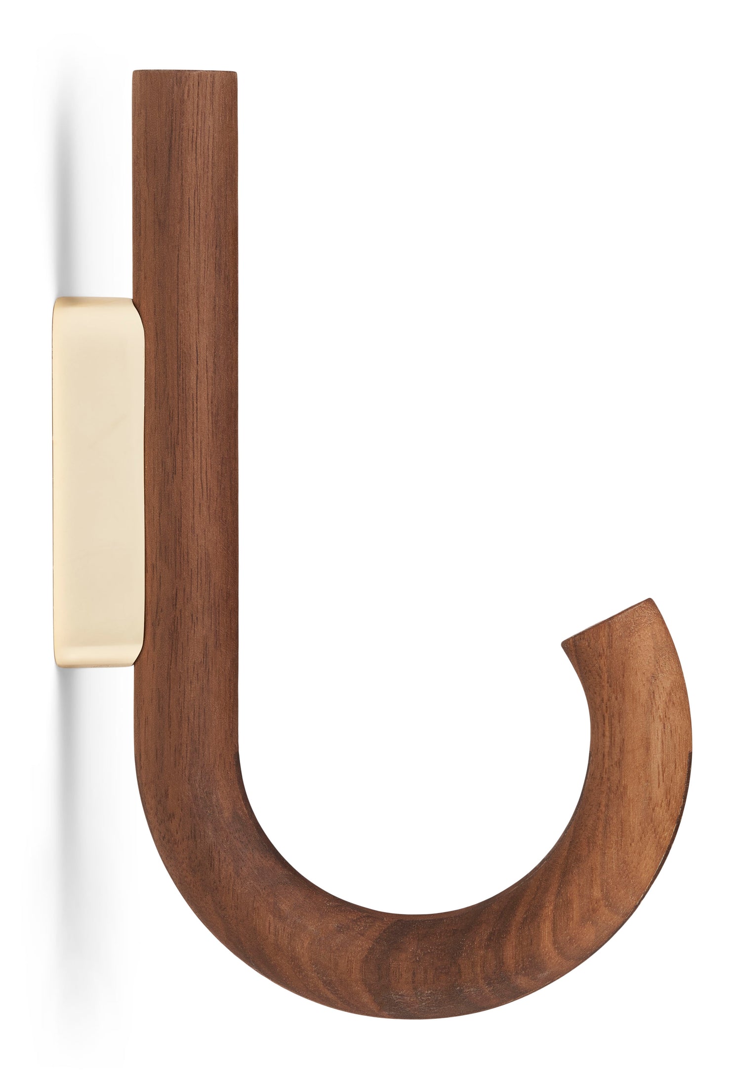 Hook walnut/ brass