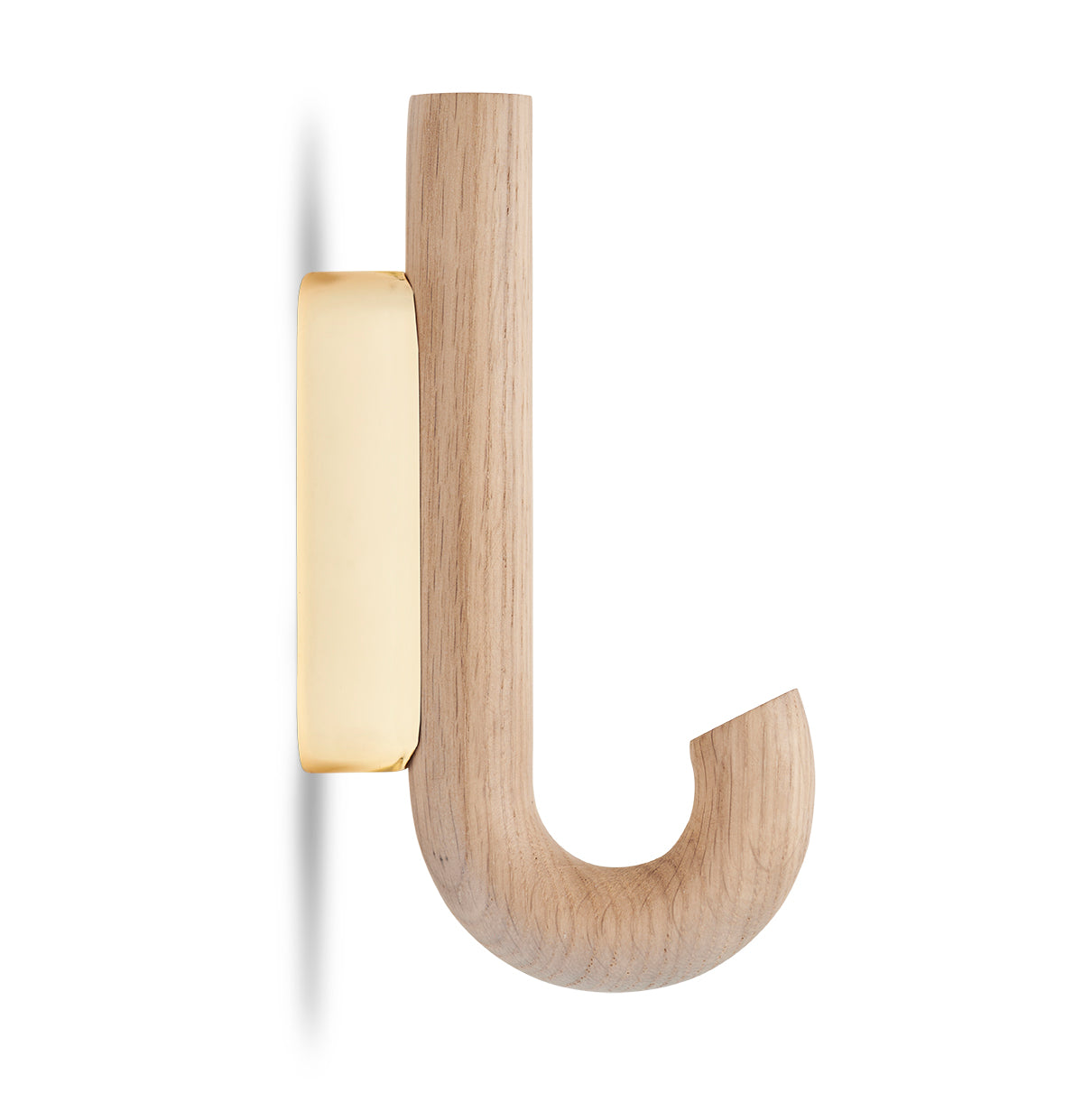 Hook mini oak/ brass