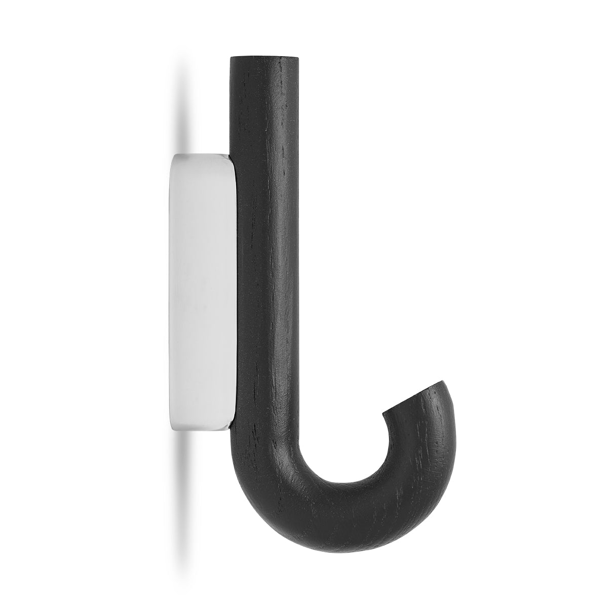Hook mini black oak/ chrome