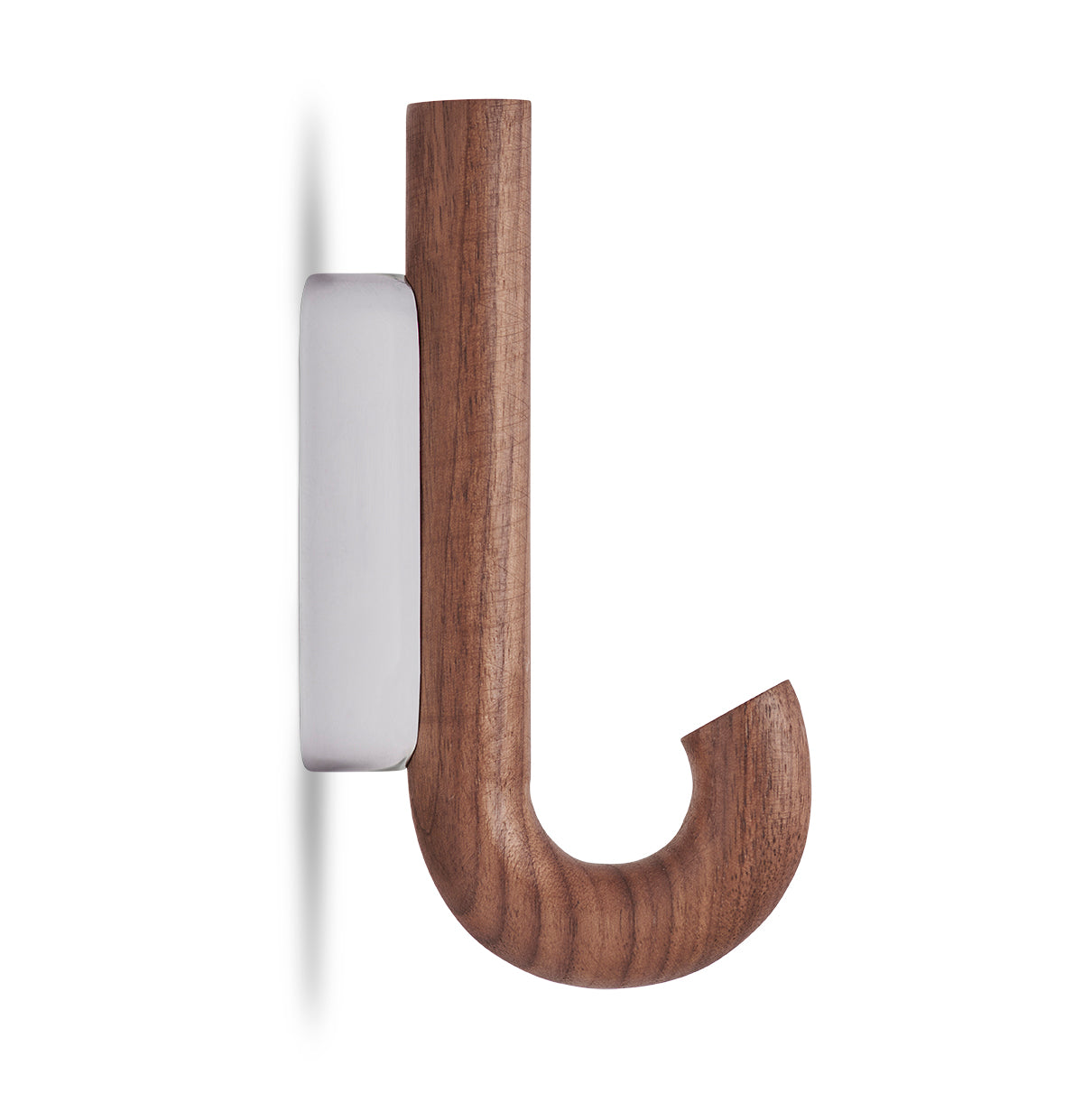 Hook mini walnut/ chrome