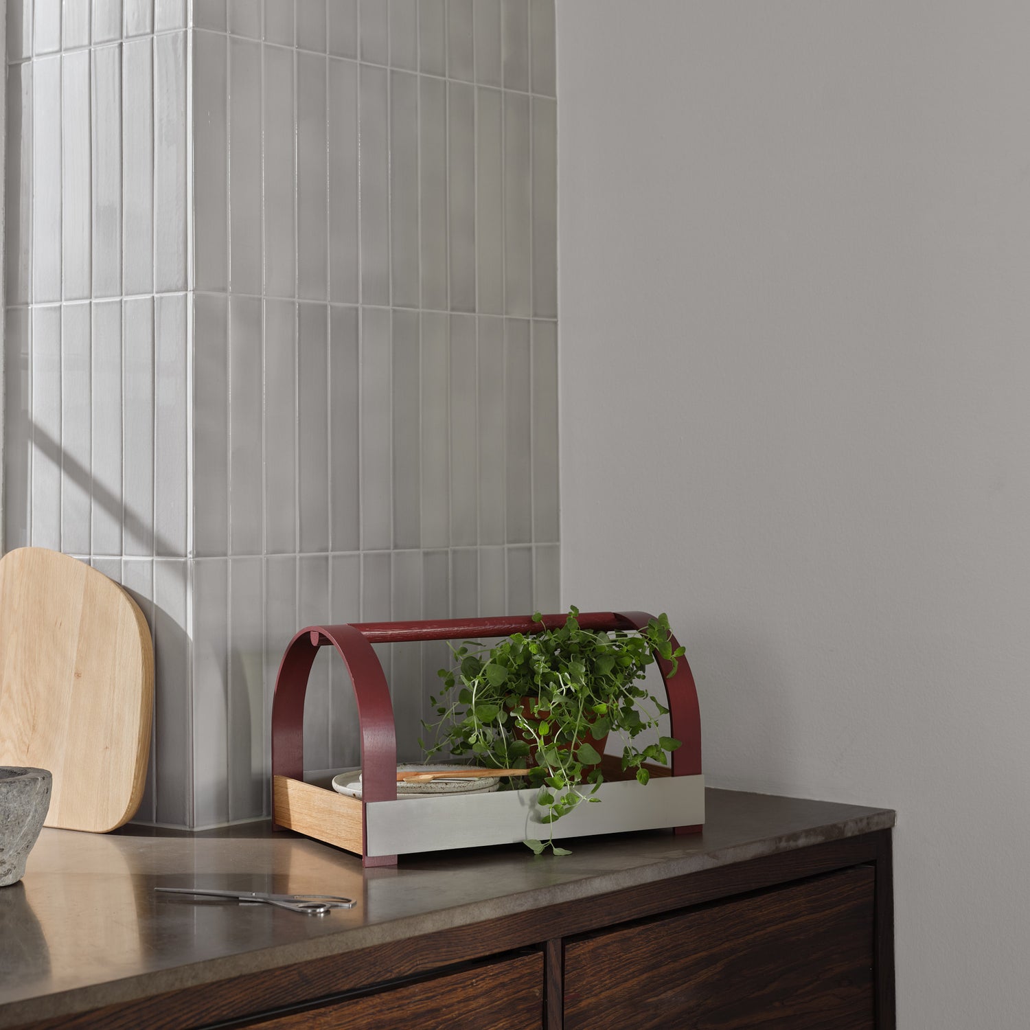 KYDO tray Oak Grey Burgundy