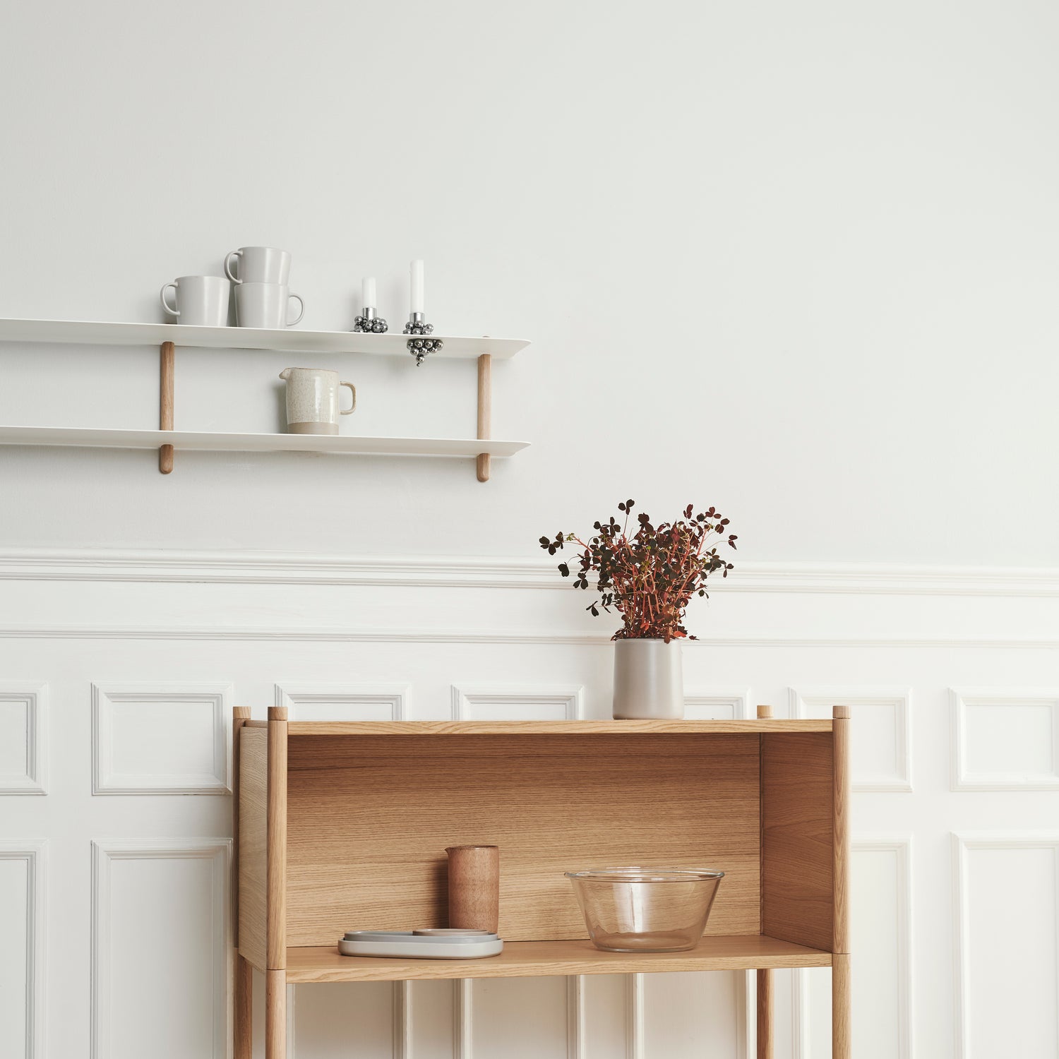 Nivo shelf C light oak/ white