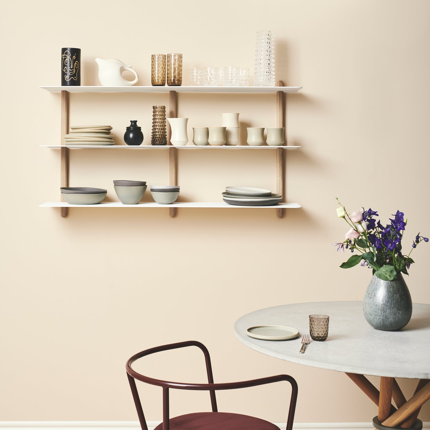 Nivo shelf large D light oak/ white