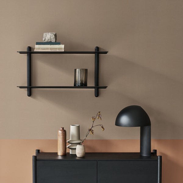 Nivo Wall Shelf Large E, Black Ash / Black - Gejst @ RoyalDesign