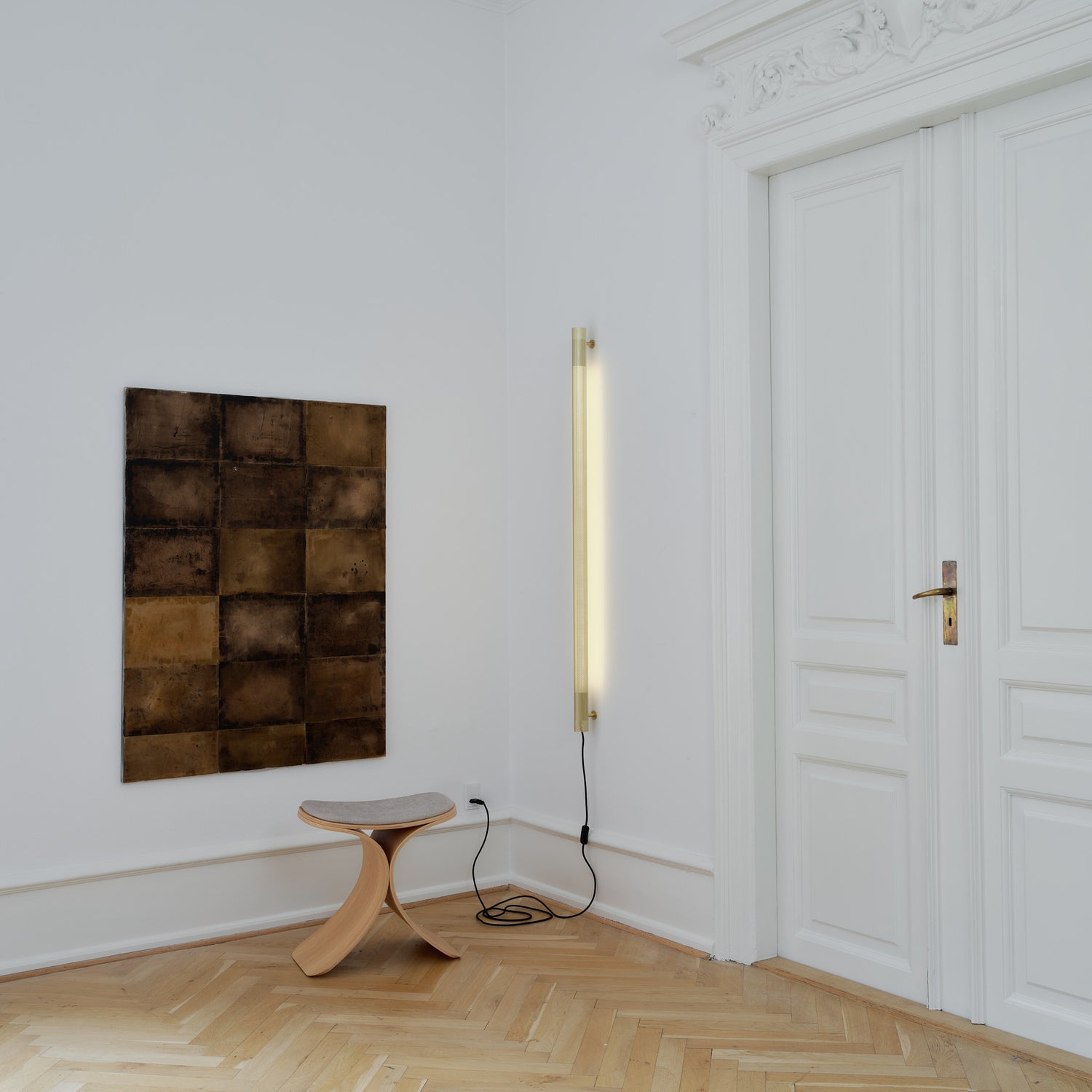 Radent wall lamp long brass