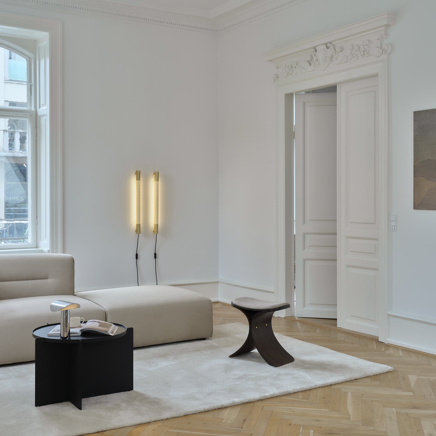 Radent wall lamp short brass