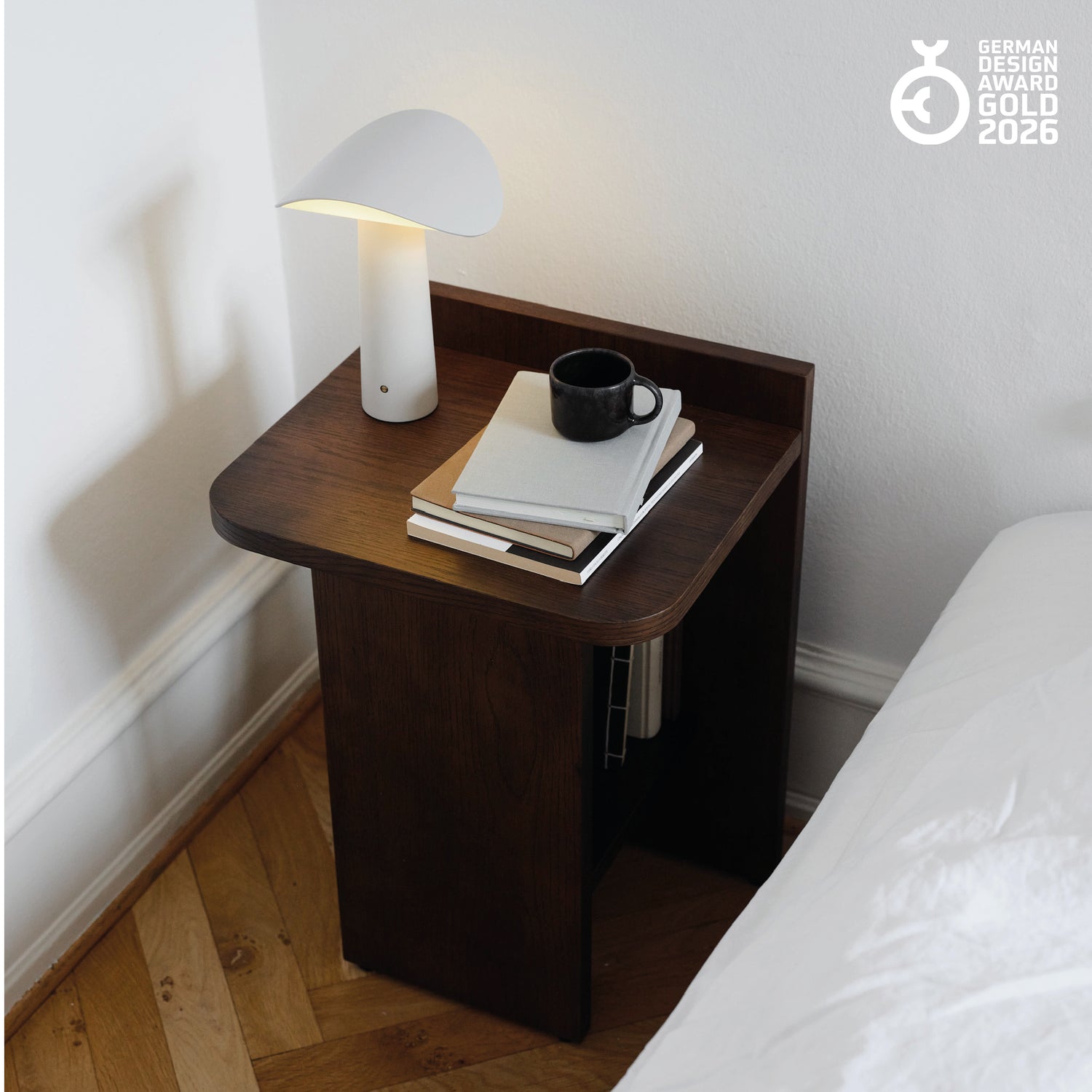 Lium portable table lamp warm grey