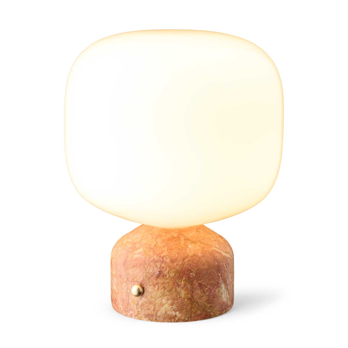 Meemo portable table lamp amber red marble