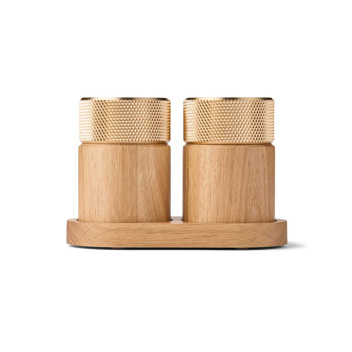Sina salt and pepper mill oak/ brass