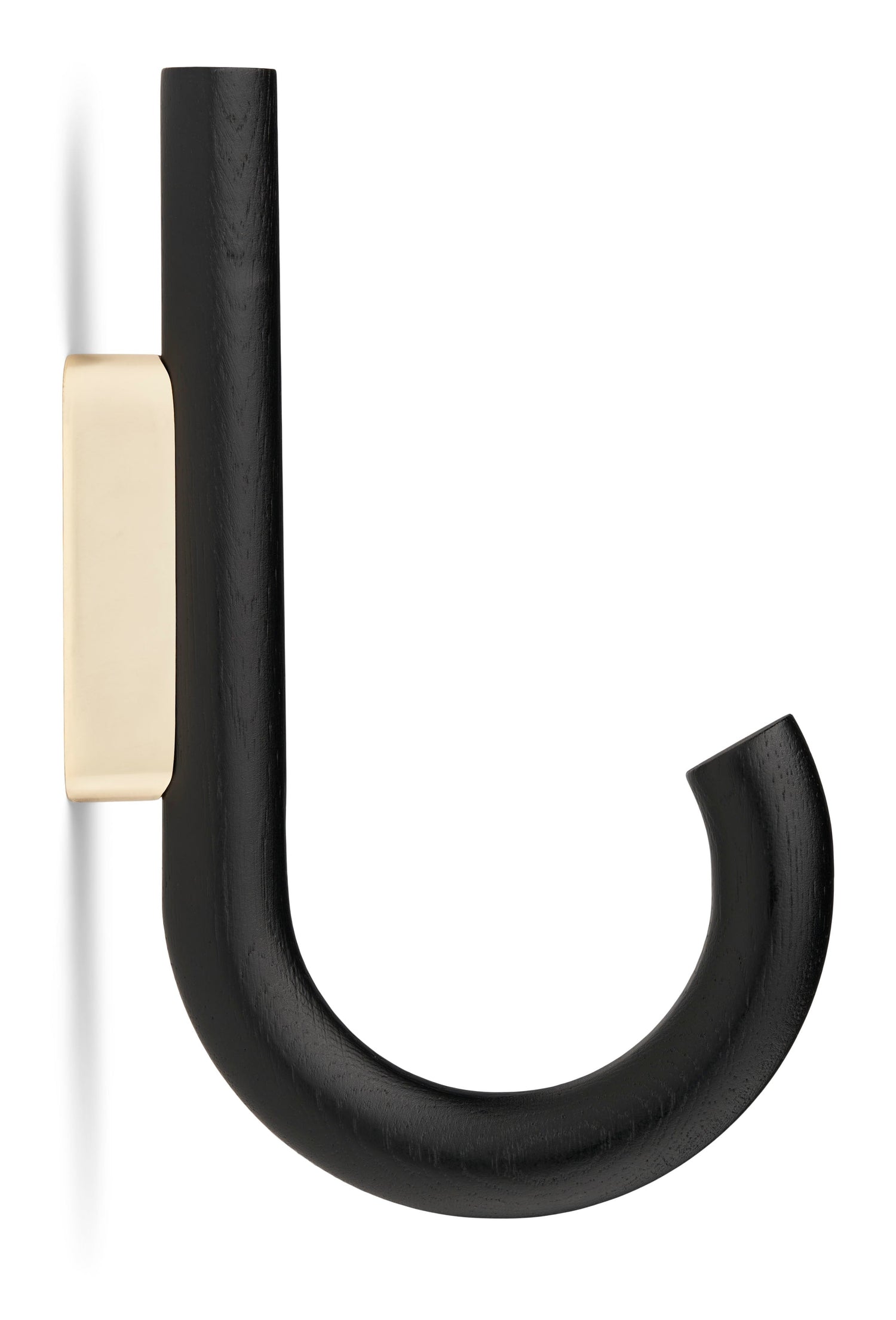 Hook black oak/ brass