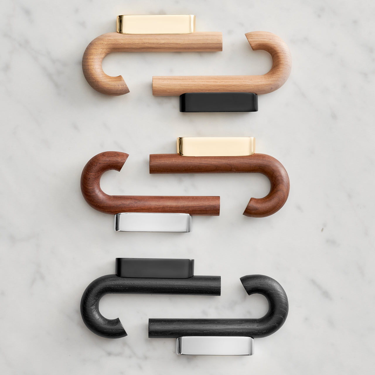 Hook mini oak/ chrome