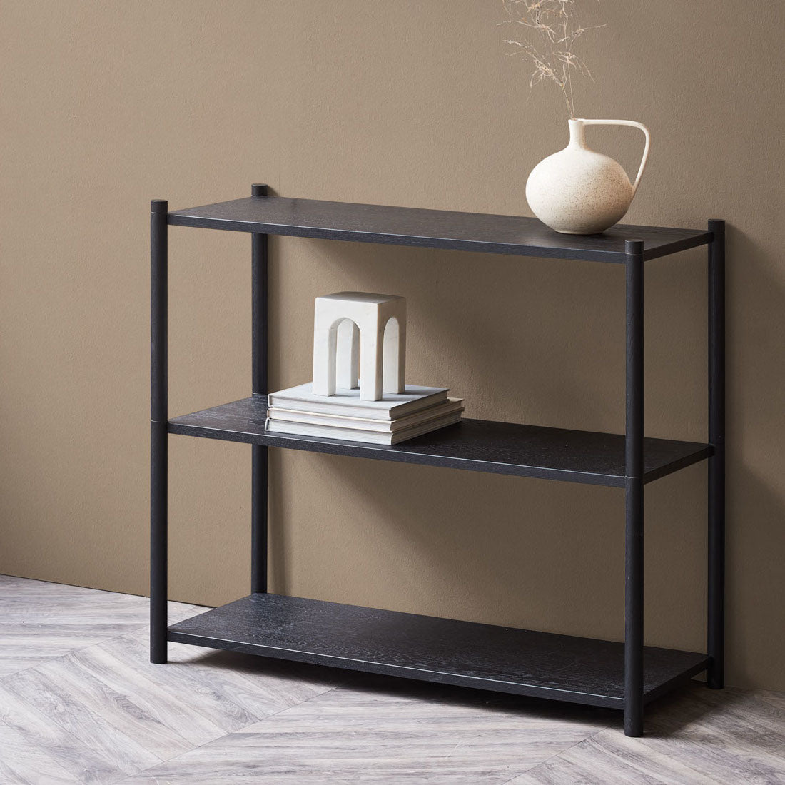 Sceene bookcase A black oak