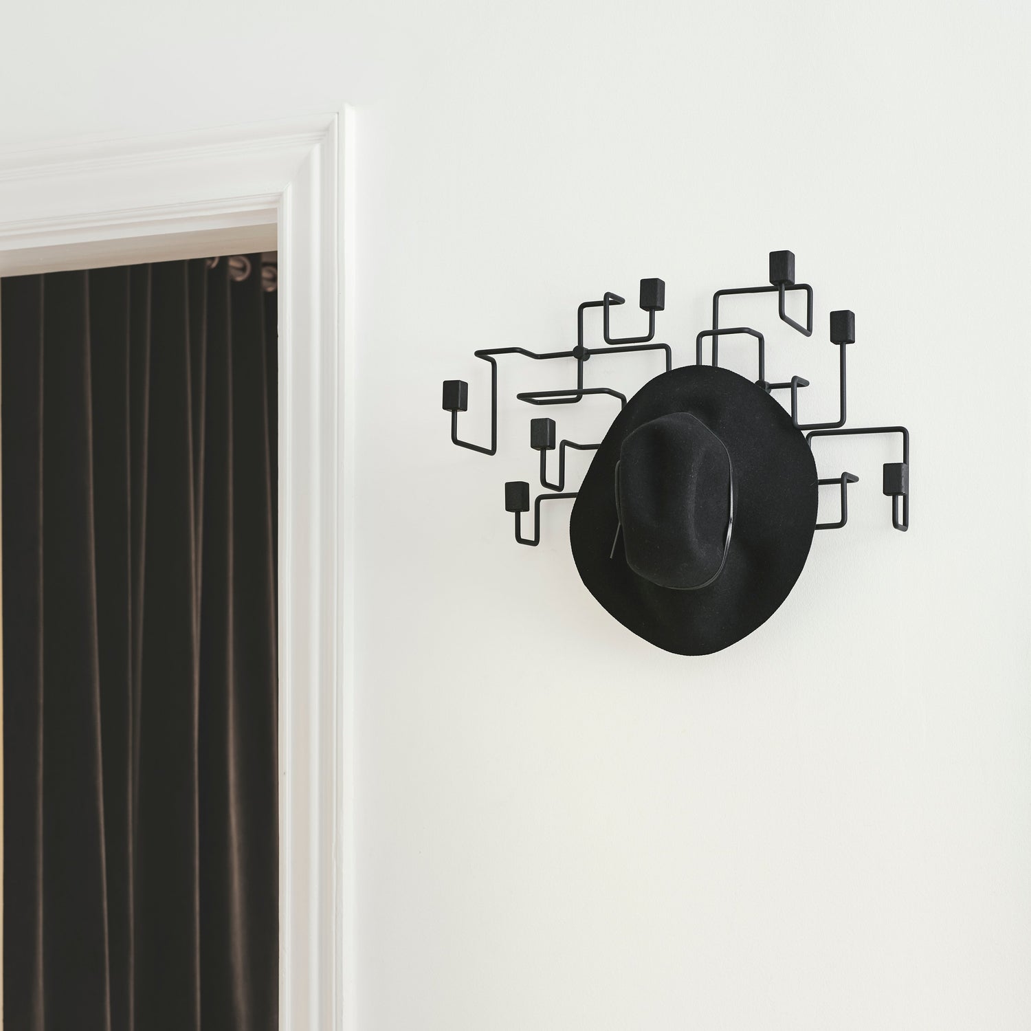 Underground coat rack black/ black oak