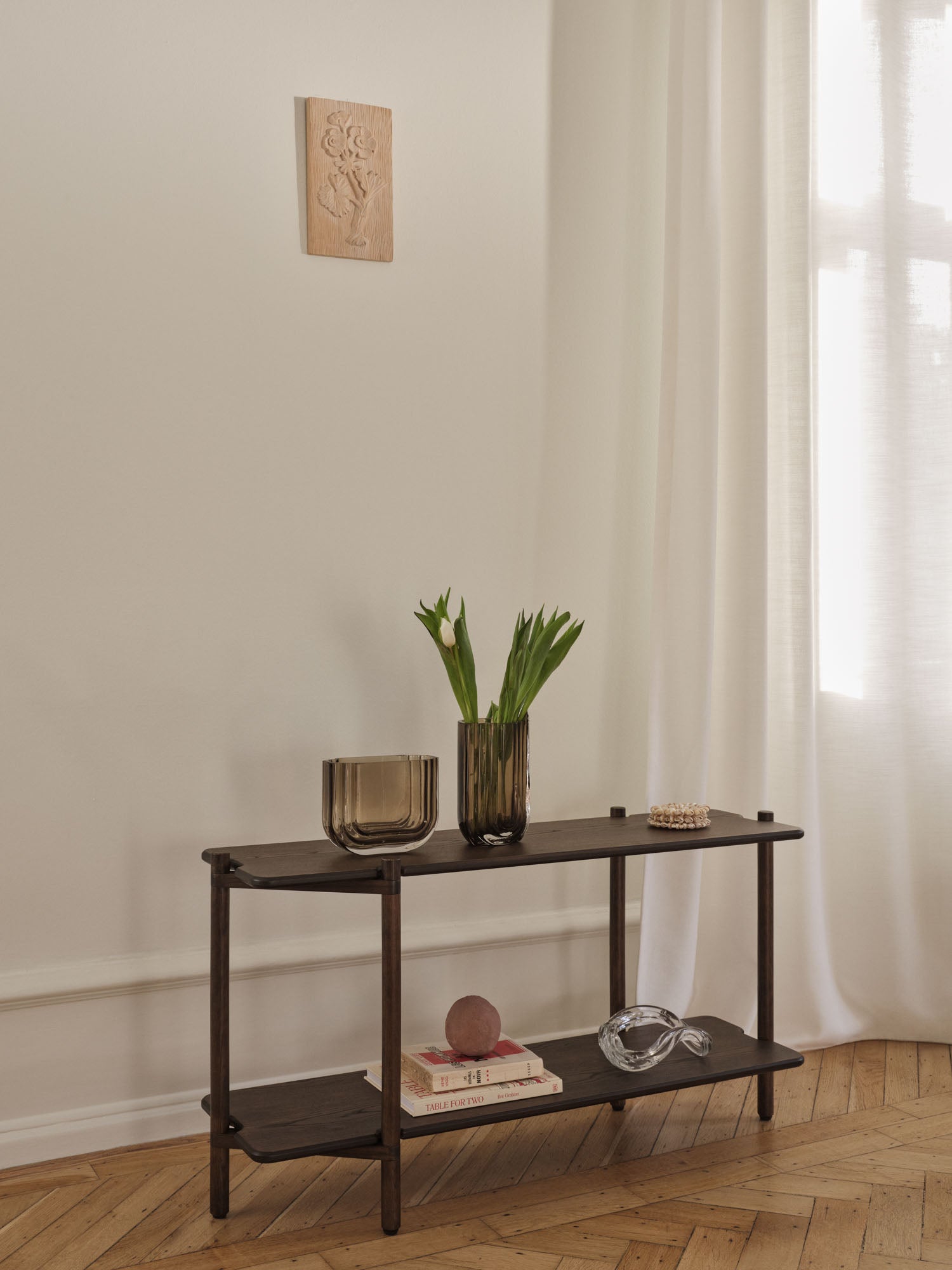 Invi bookcase dark ash