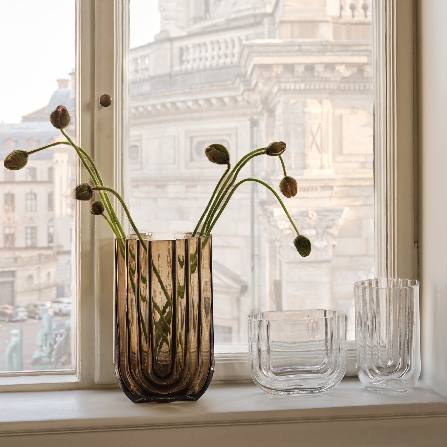 Vima vase medium clear