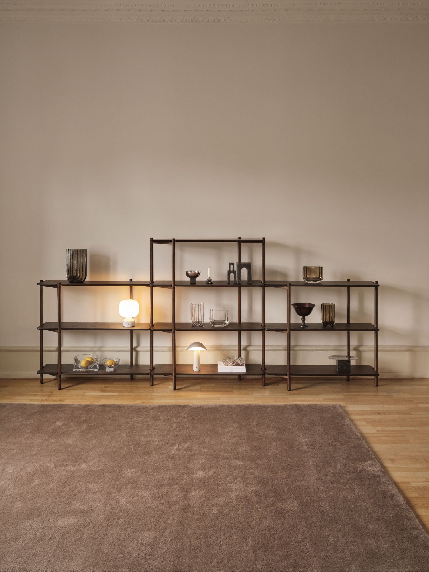 Invi bookcase dark ash