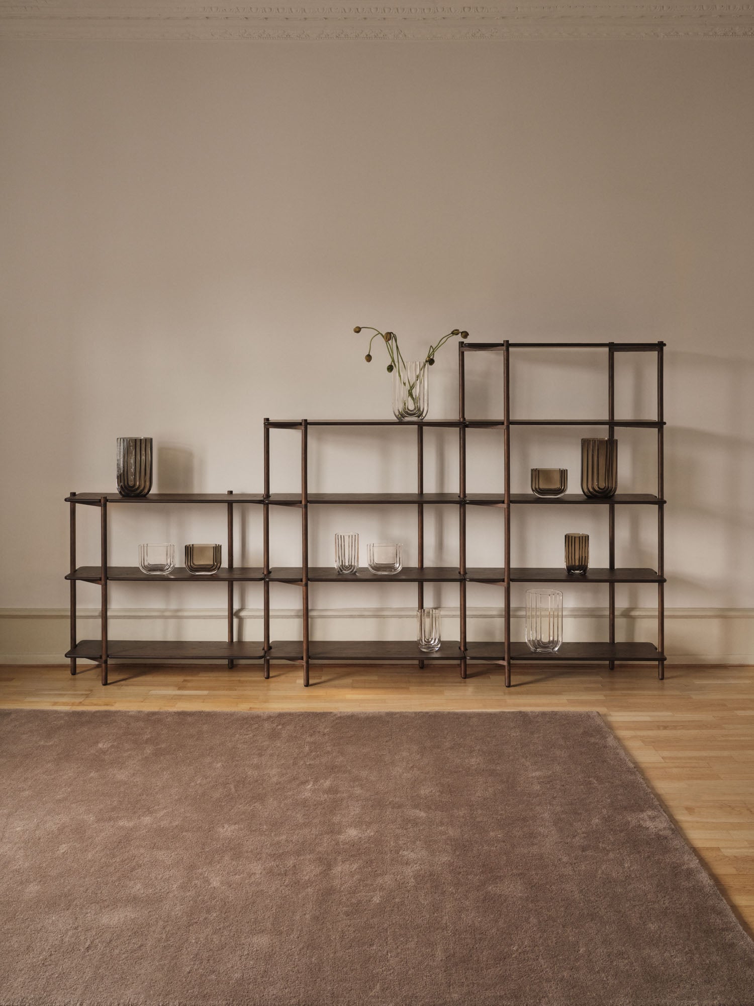Invi bookcase dark ash