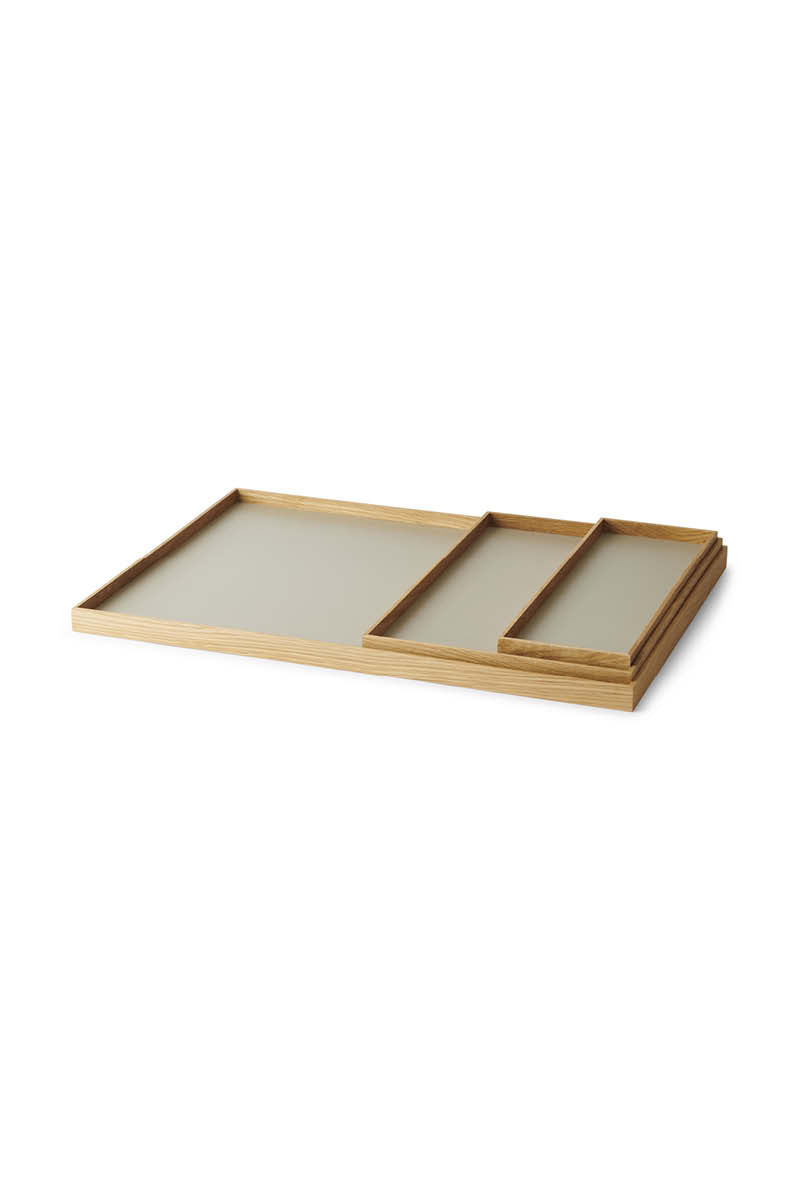 Frame tray small oak/ grey