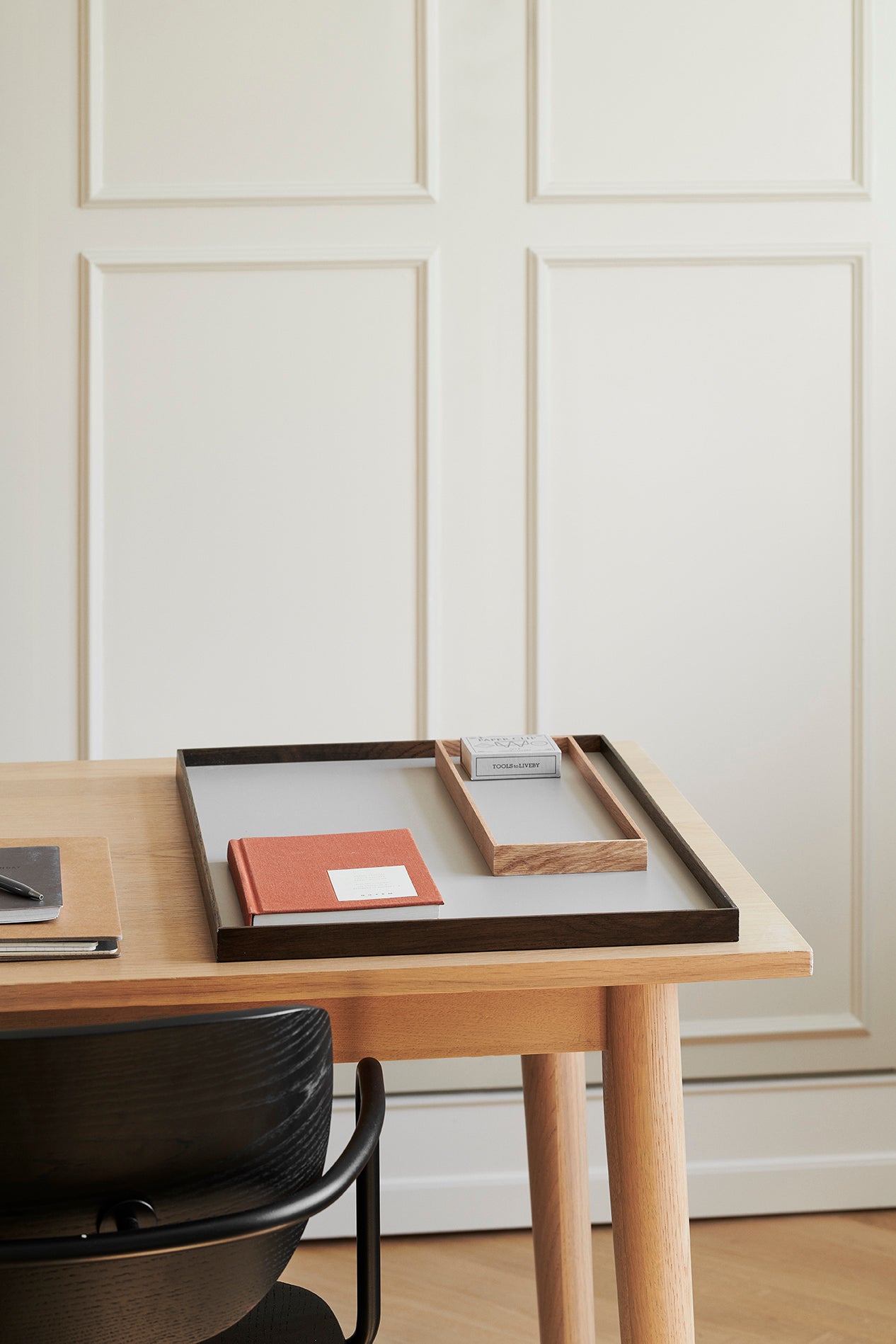 Frame tray small oak/ grey