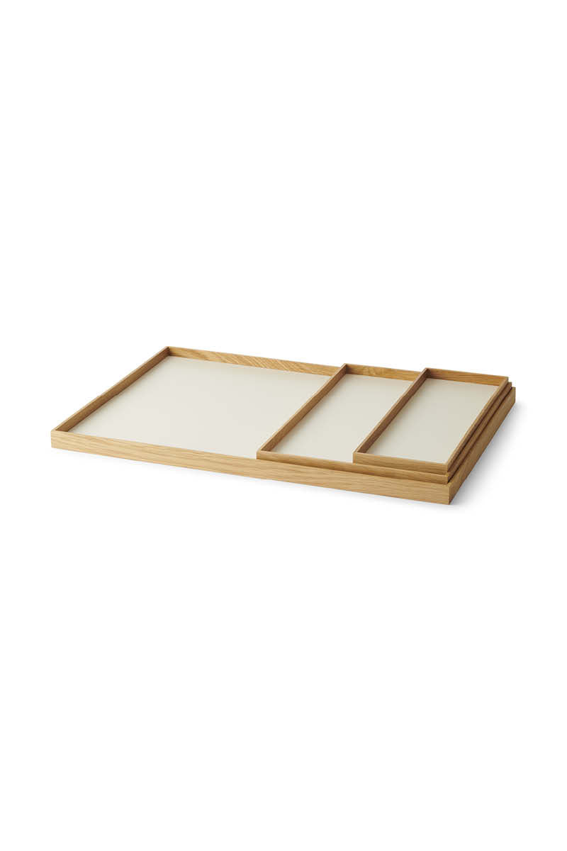 Frame tray small oak/ beige