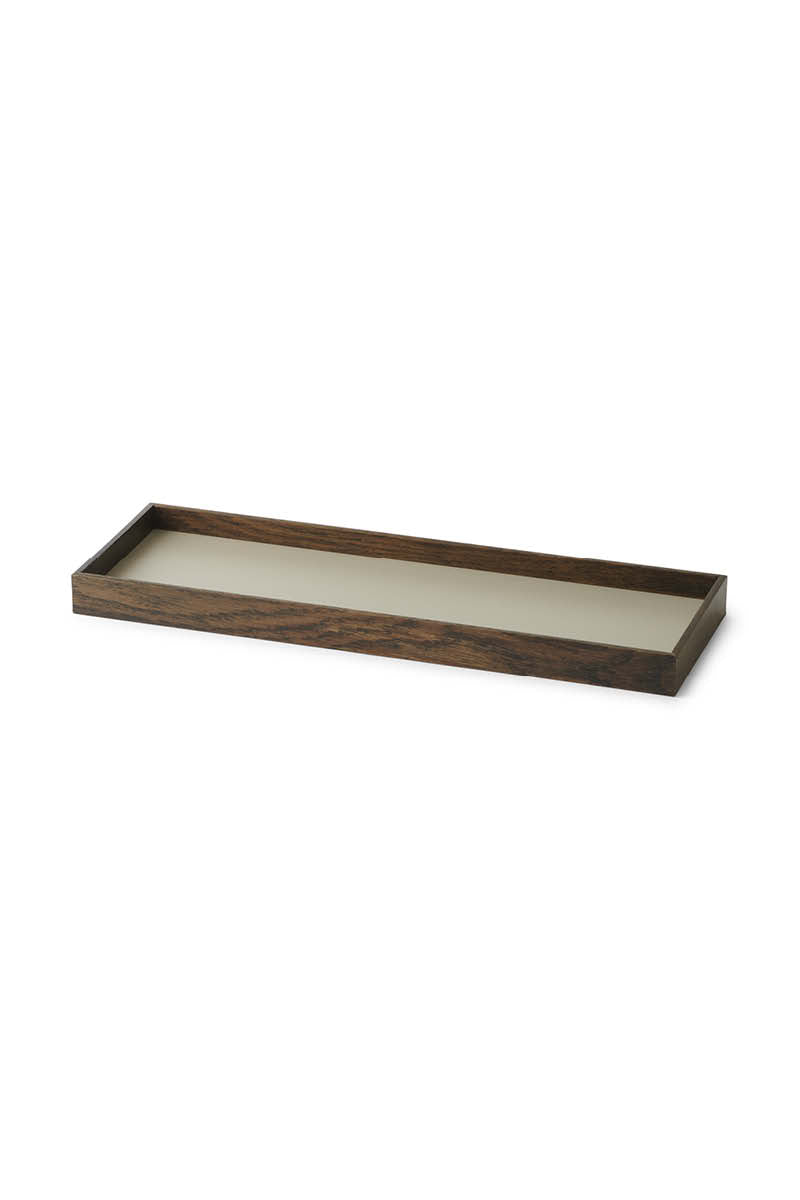 Frame tray small smoked oak/ grey