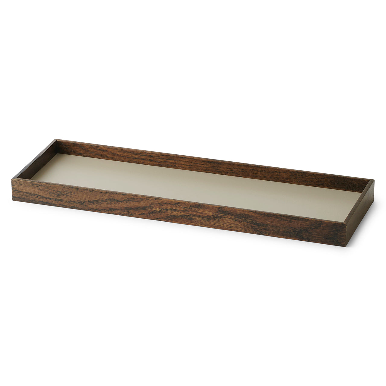 Frame tray small smoked oak/ grey