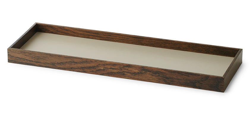 Frame tray small smoked oak/ grey