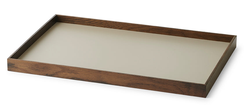 Frame tray medium smoked oak/ grey