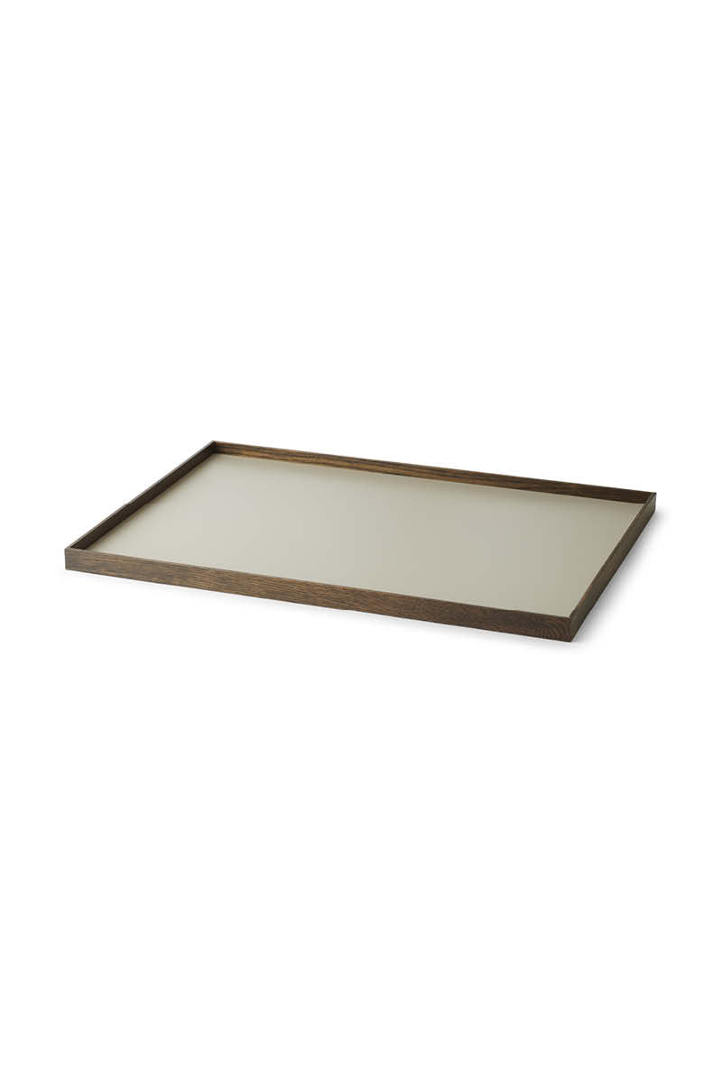 Frame tray large smoked oak/ grey