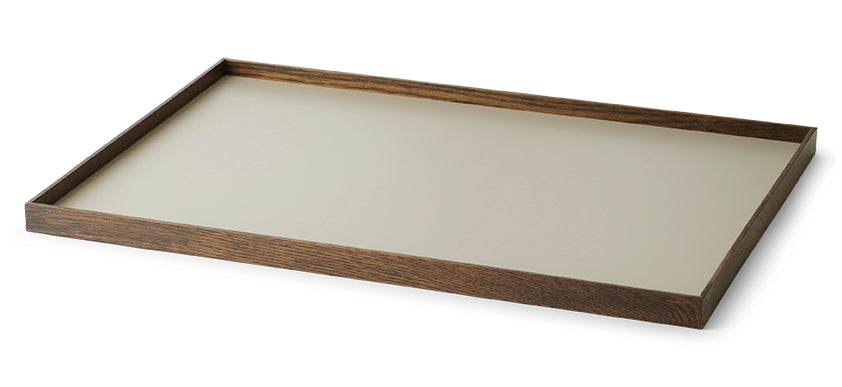 Frame tray large smoked oak/ grey
