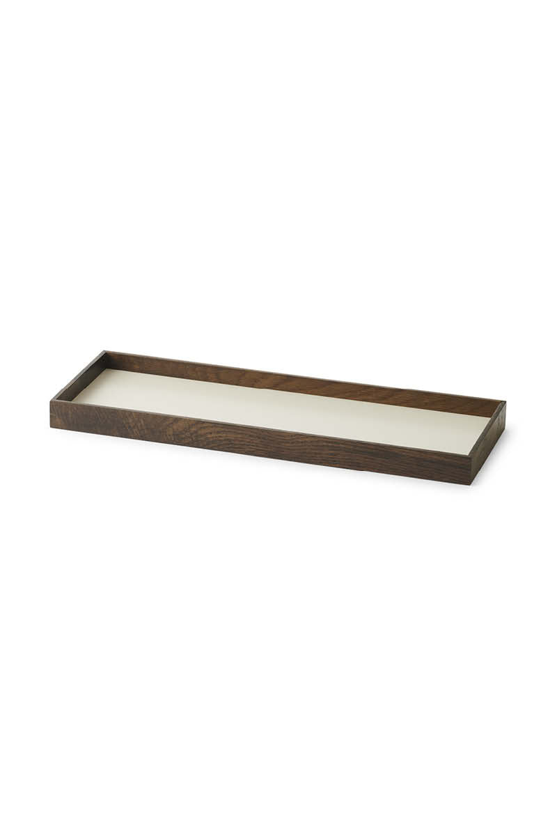 Frame tray small smoked oak/ beige