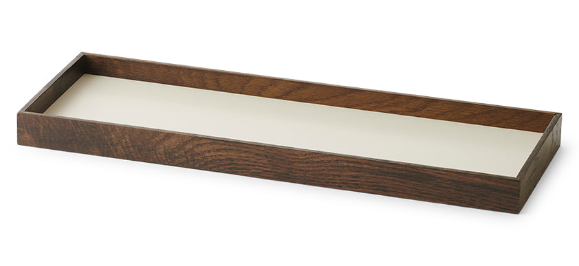 Frame tray small smoked oak/ beige
