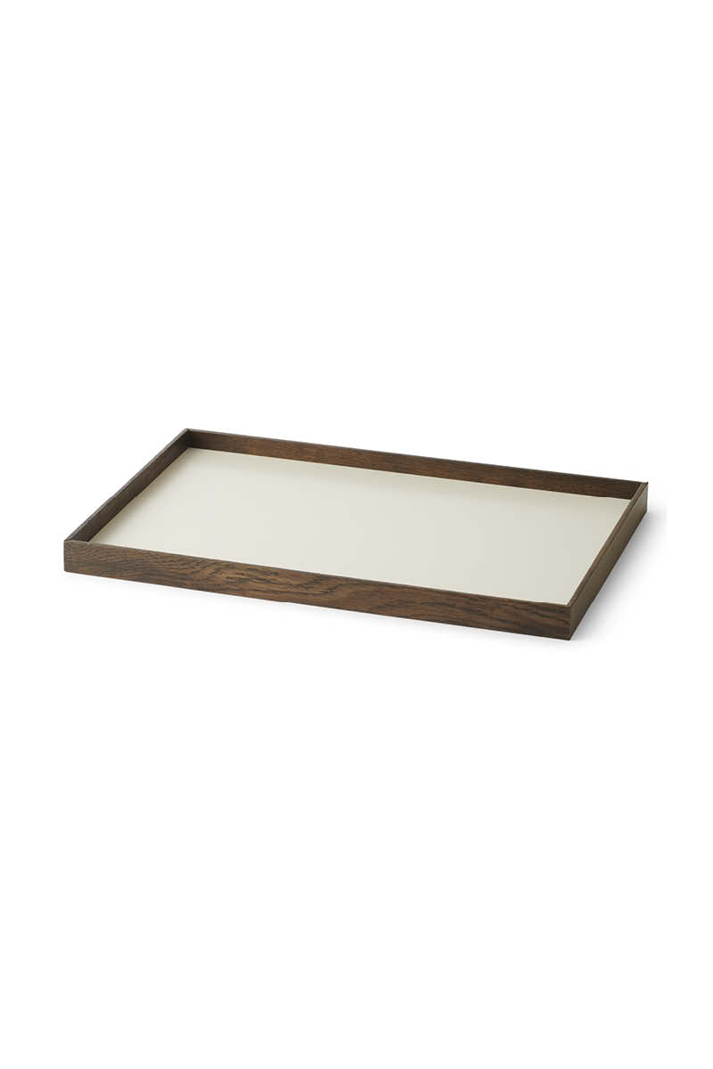 Frame tray medium smoked oak/ beige