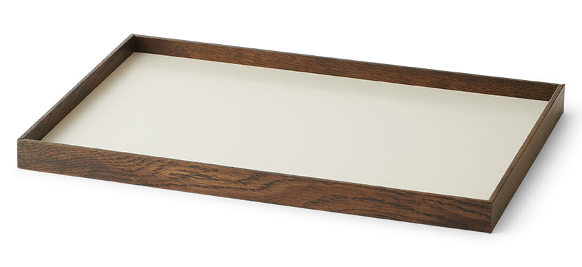 Frame tray medium smoked oak/ beige