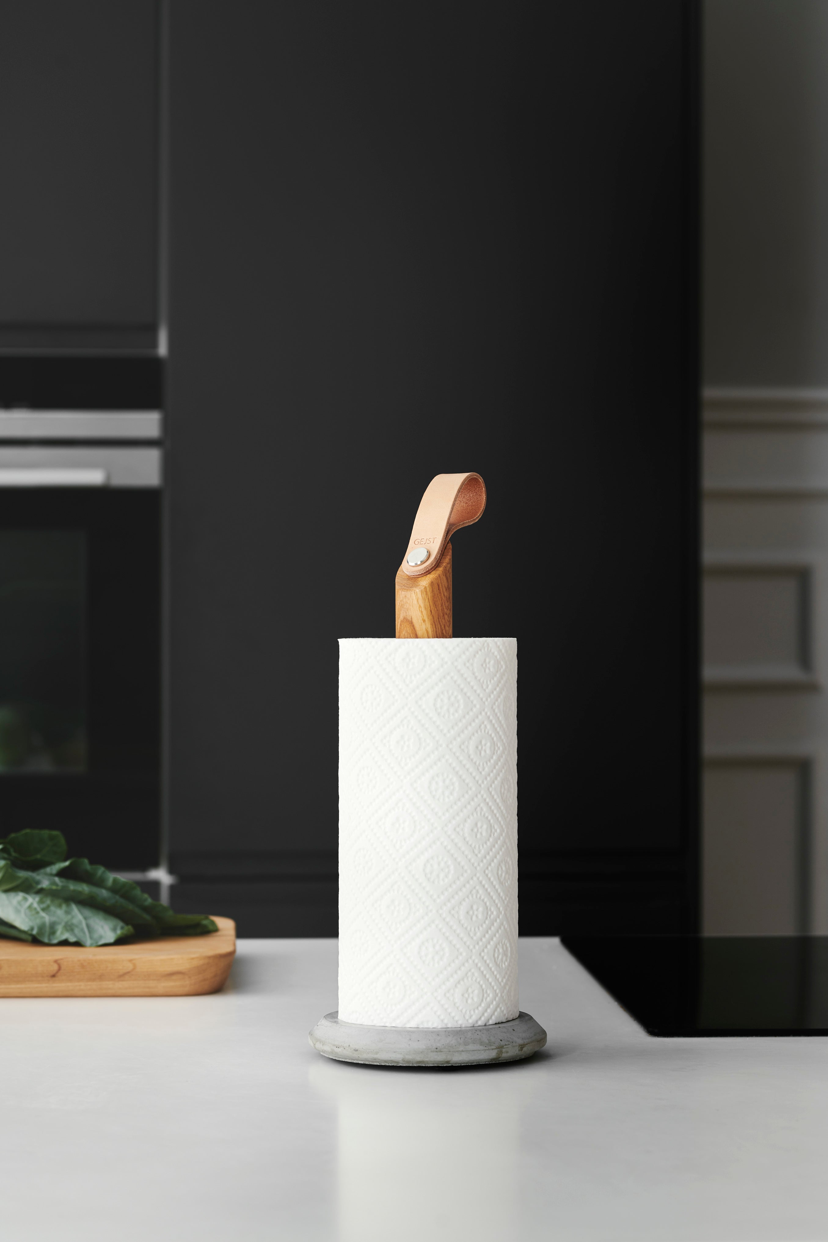 Grab kitchen roll holder oak