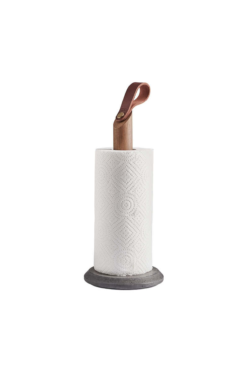 Grab kitchen roll holder smoked oak