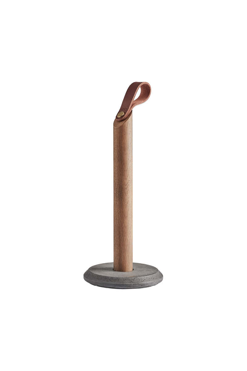 Grab kitchen roll holder smoked oak