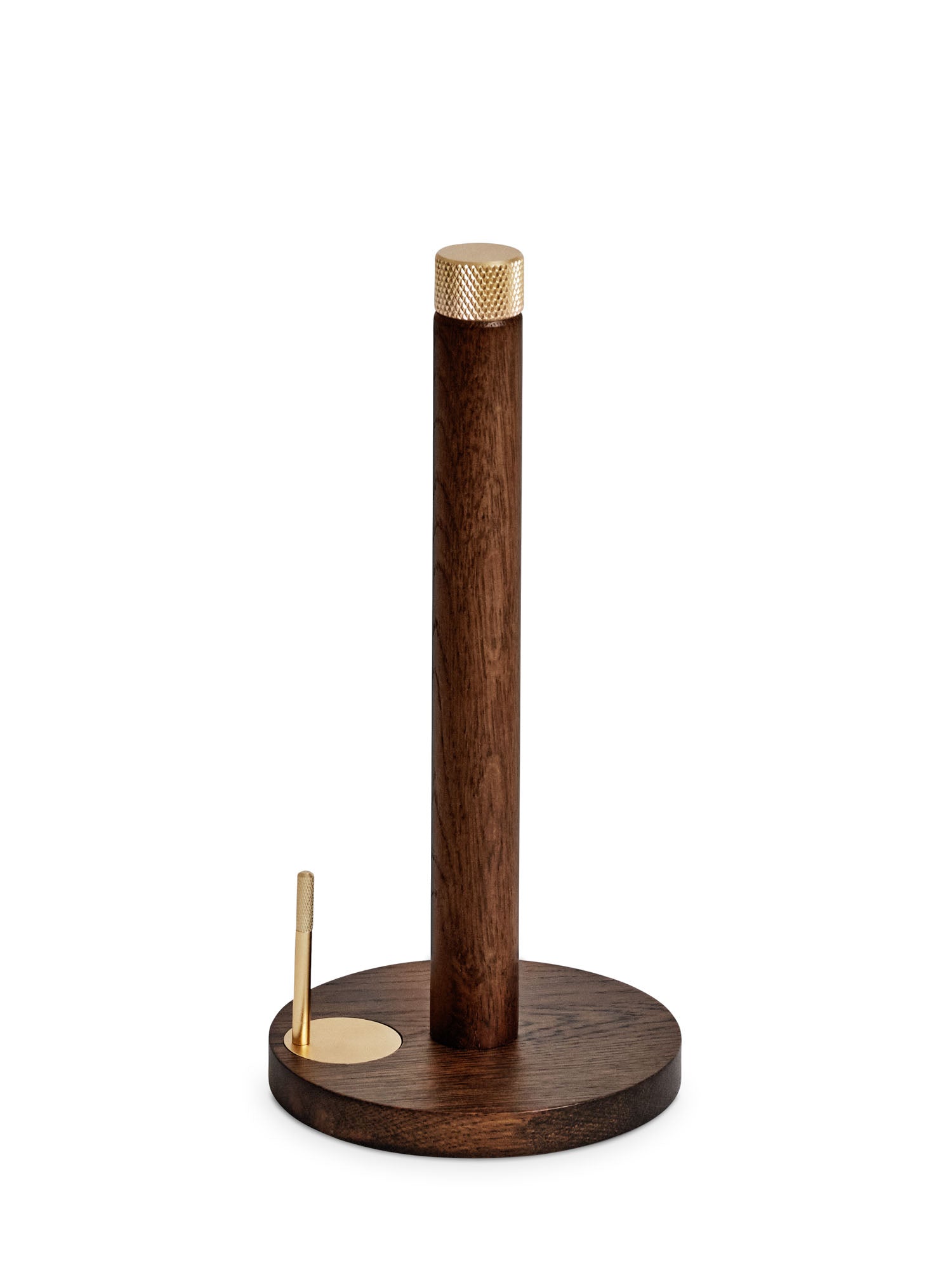 Sina kitchen roll holder dark oak/ brass
