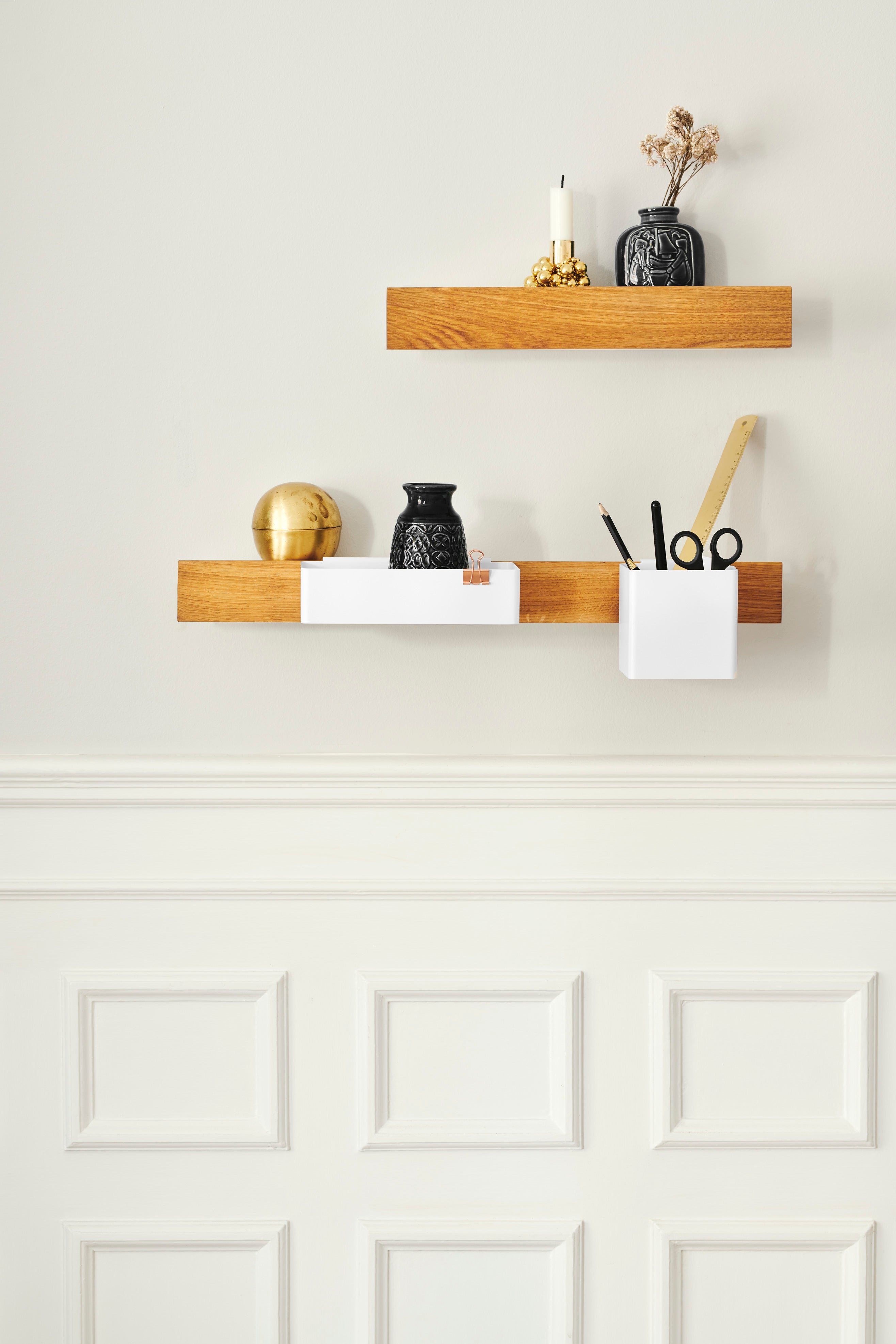 Flex magnetic shelf 40 oak/ black