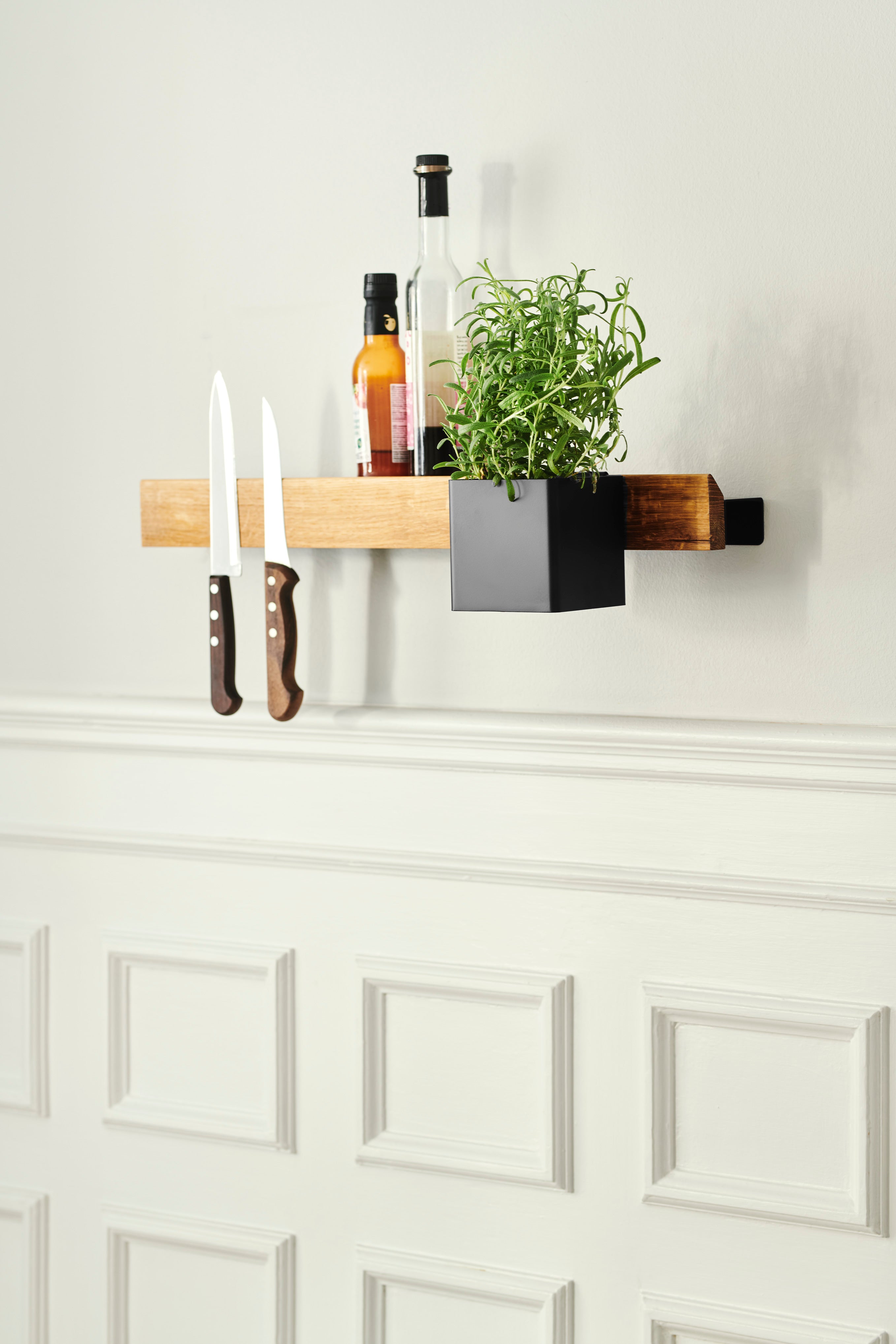 Flex magnetic shelf 60 oak/ black