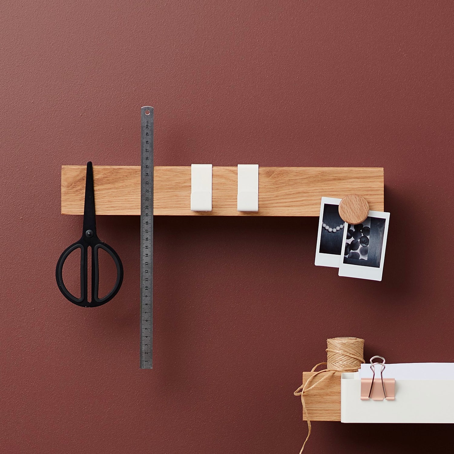 Flex magnetic shelf 40 oak/ white