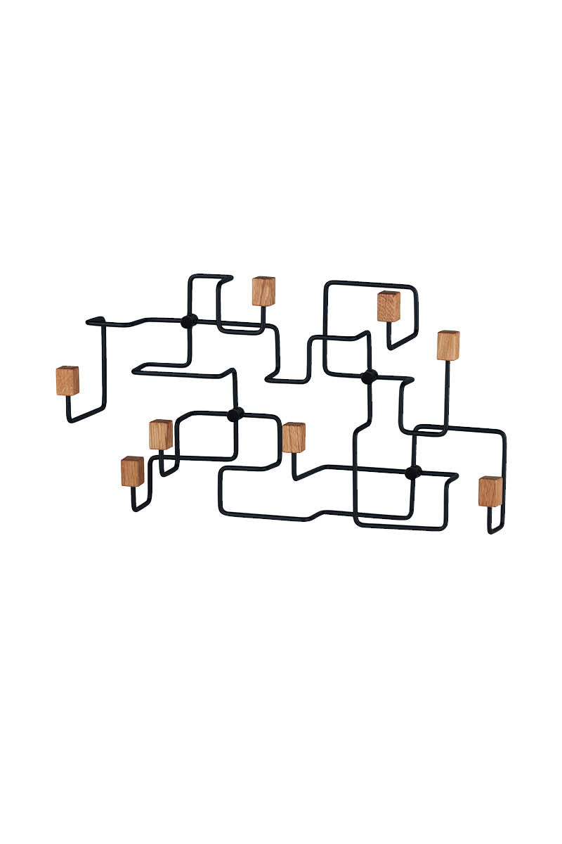 Underground coat rack black/ oak