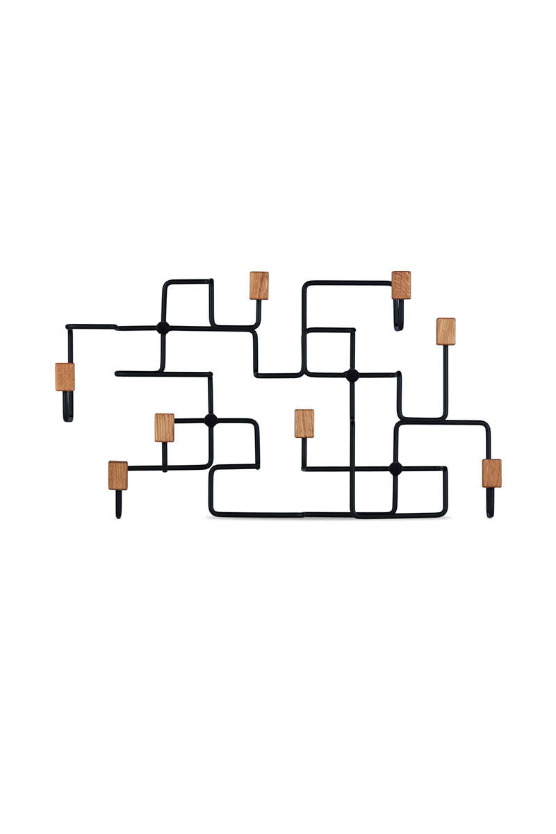 Underground coat rack black/ oak