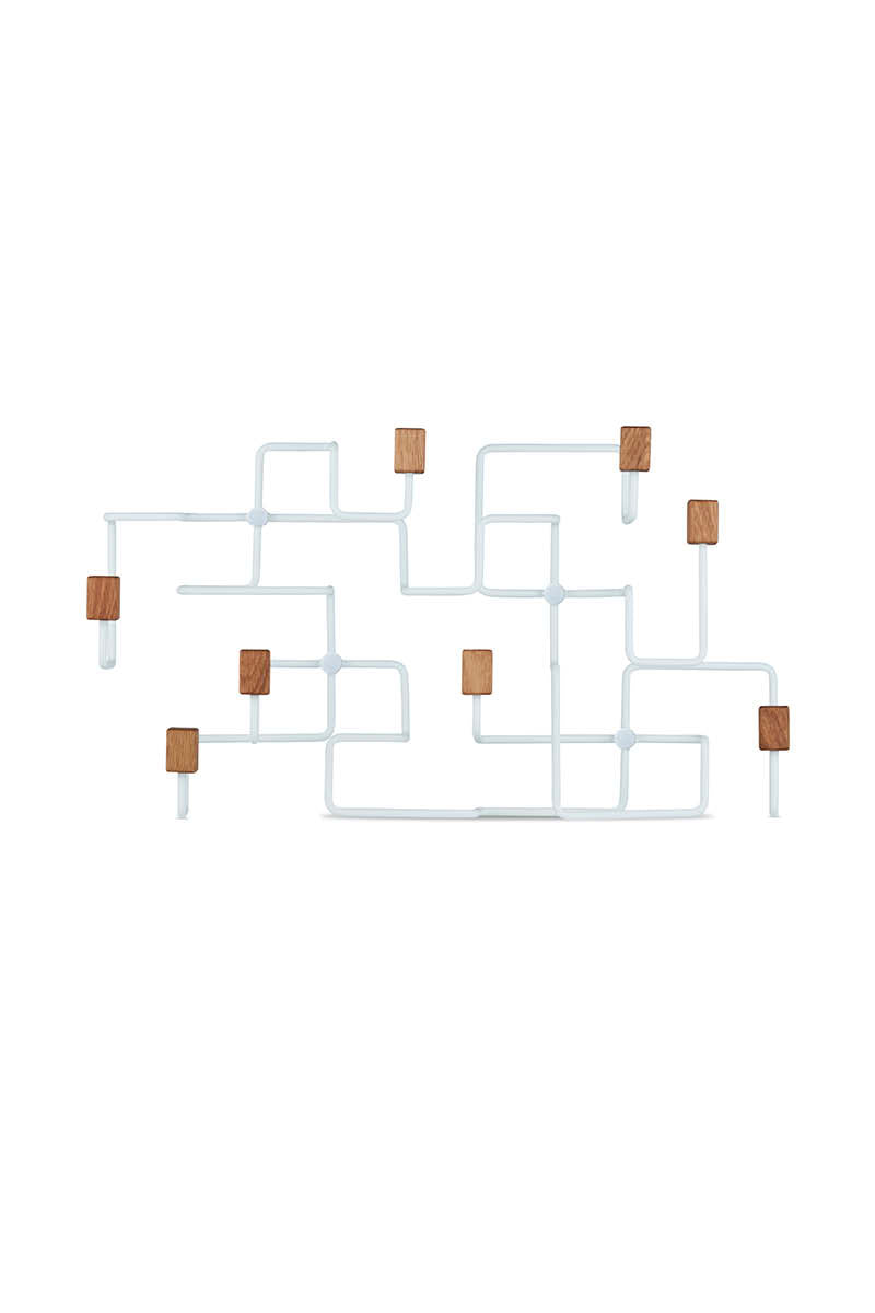 Underground coat rack white/ oak