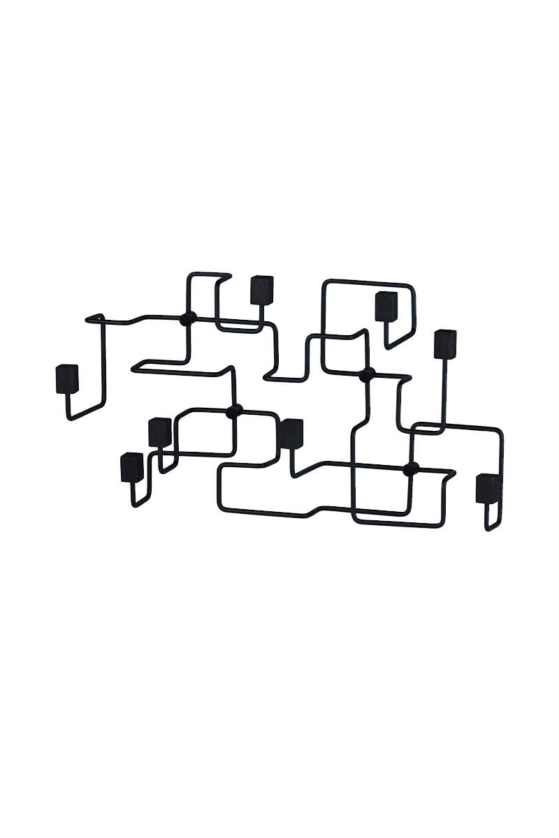 Underground coat rack black/ black oak